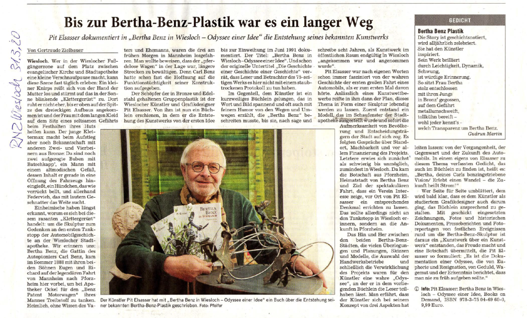 Bertha Benz in Wiesloch - Artikel im RNZ